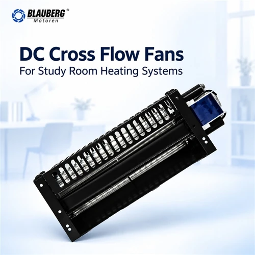 Kan en DC-värmefläkt med korsflöde användas i ett arbetsrum?